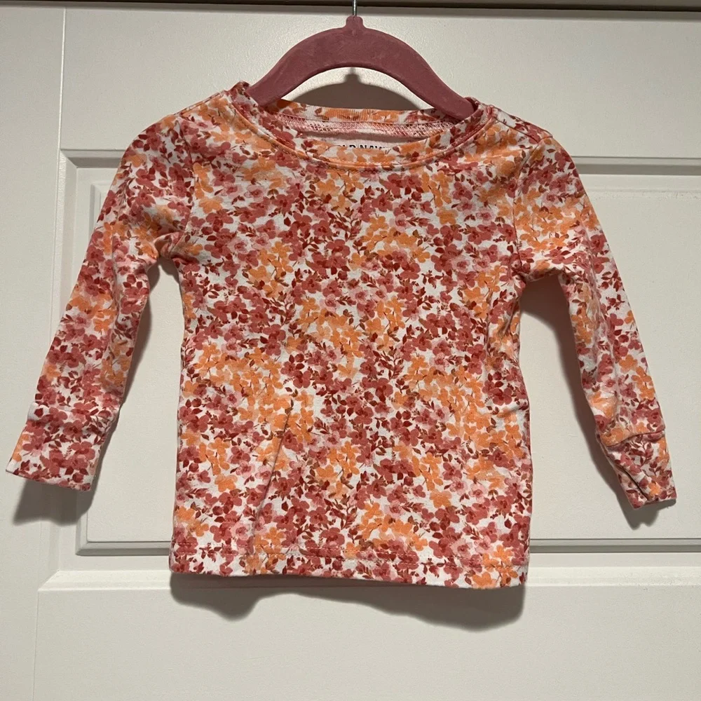 $7 ADD ON Old Navy‎ Shirt Floral Long Sleeve tee 2T Ditsy H&m Zara cat and Jack